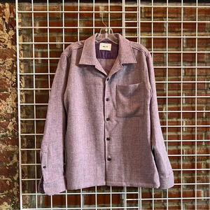 NN07 Lavender Wool Button Shirt Jacket Mens M